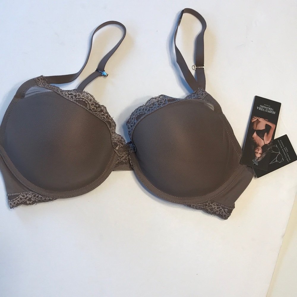 Simply Vera wang bra 34D brown underwire plunge